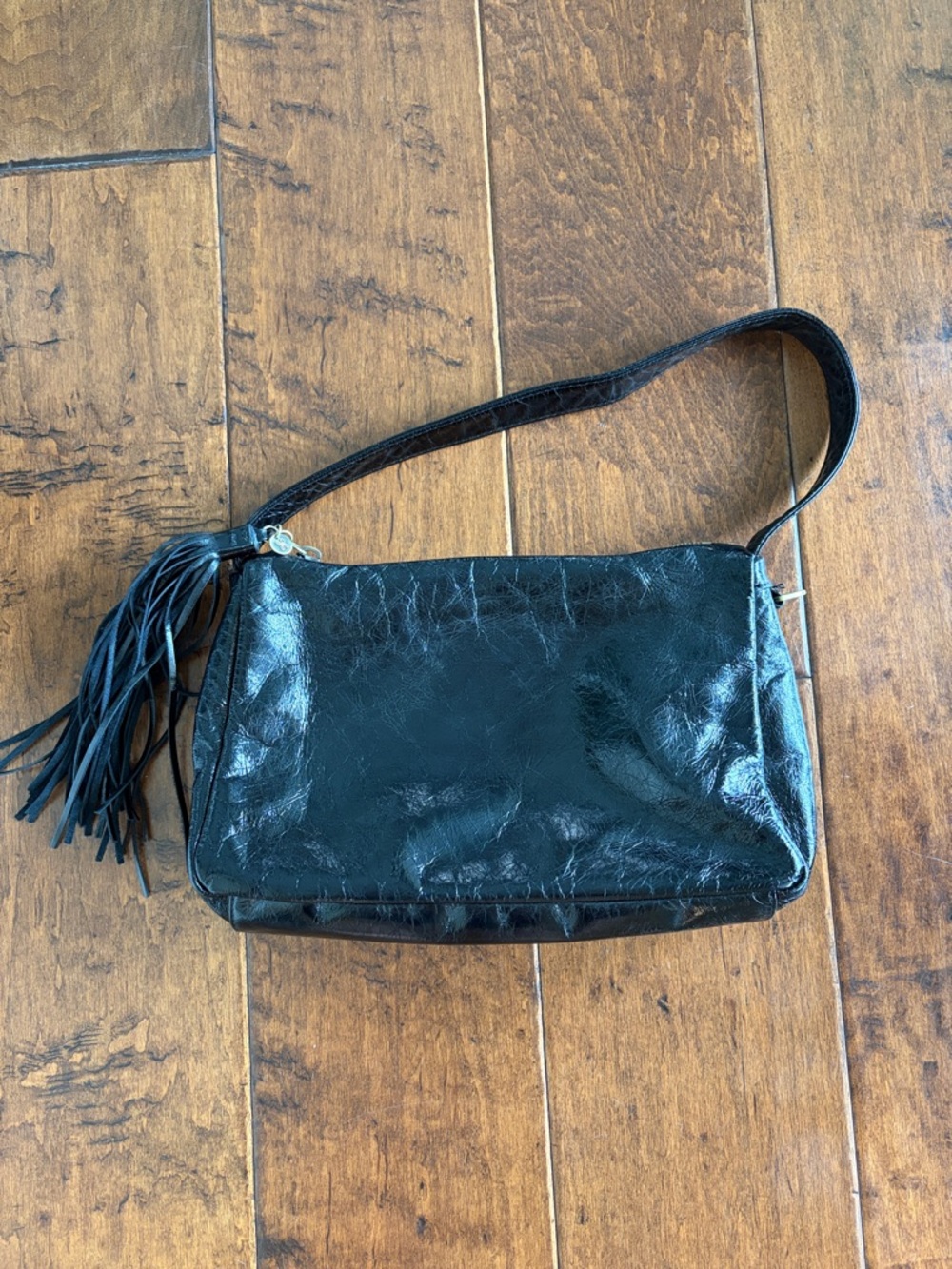 Hobo black leather purse.